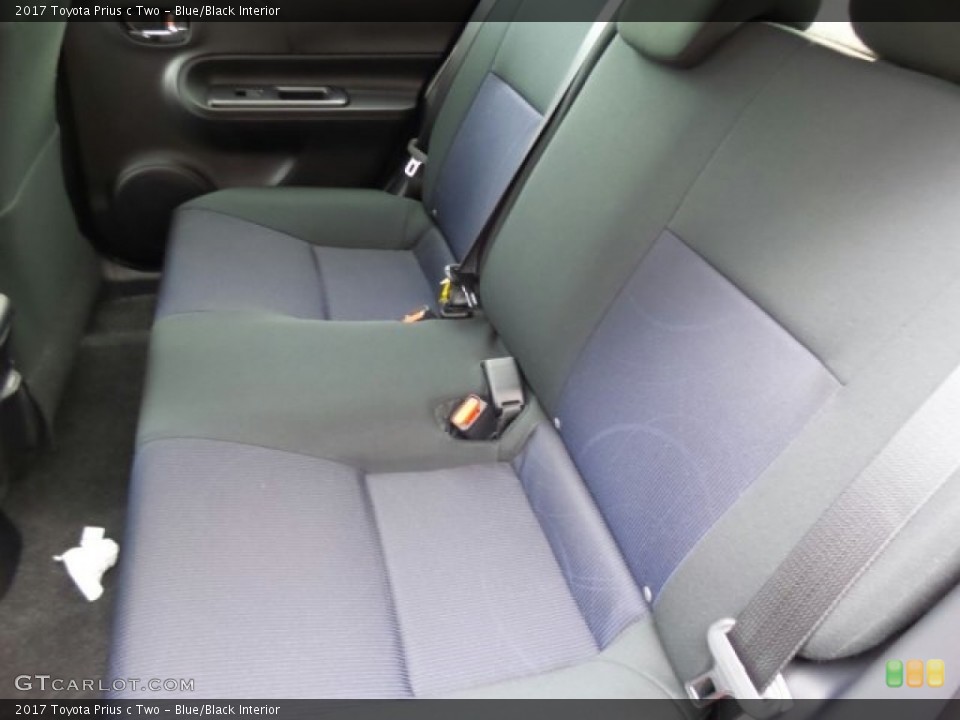 Blue/Black Interior Rear Seat for the 2017 Toyota Prius c Two #118902230