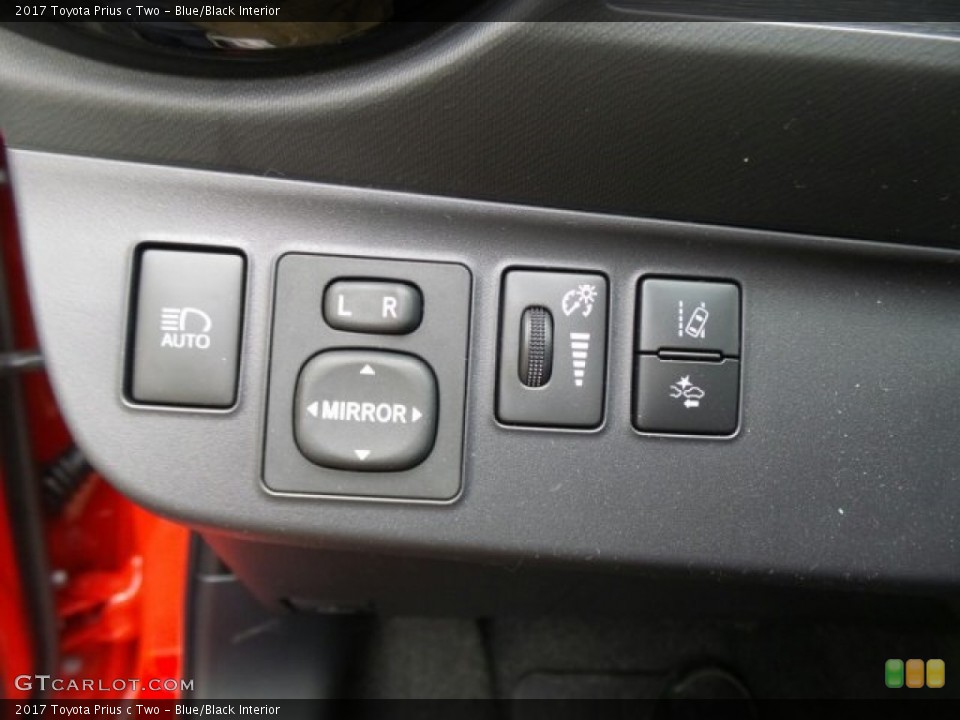 Blue/Black Interior Controls for the 2017 Toyota Prius c Two #118902338