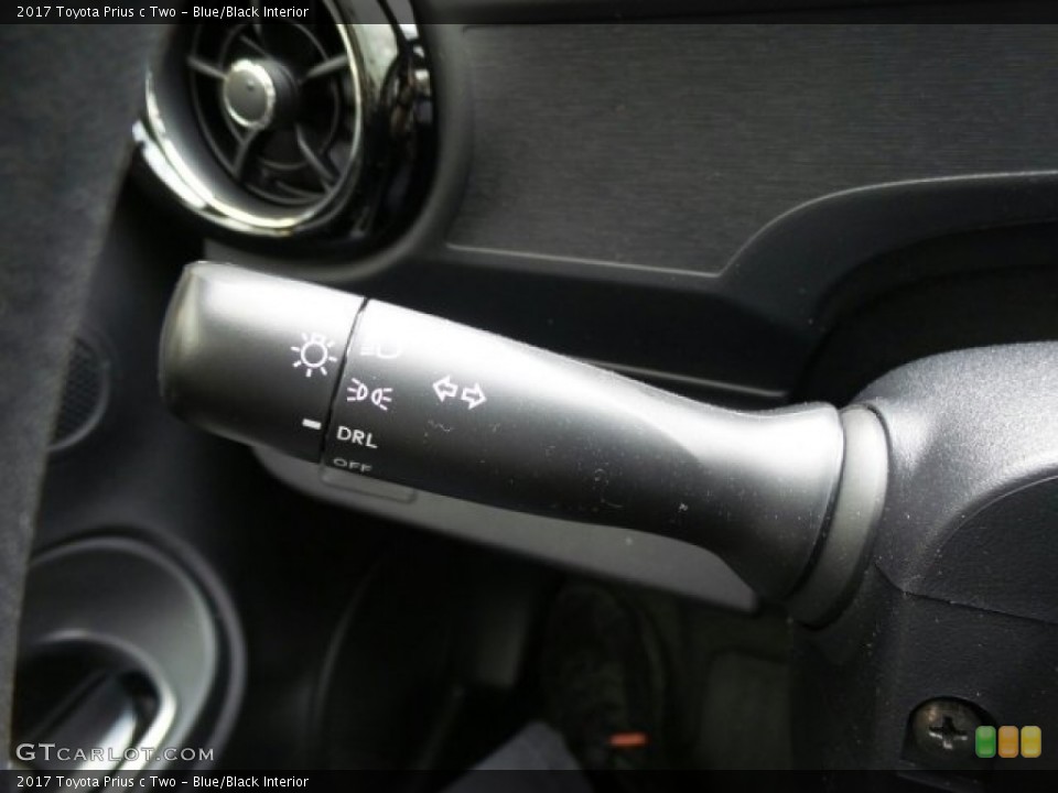 Blue/Black Interior Controls for the 2017 Toyota Prius c Two #118902377