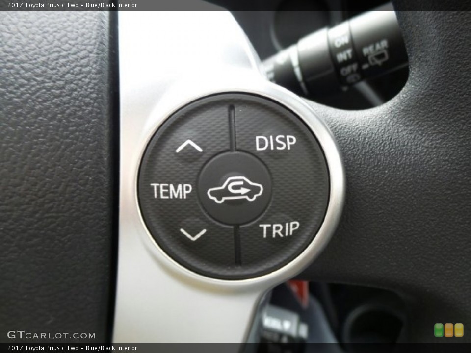 Blue/Black Interior Controls for the 2017 Toyota Prius c Two #118902395