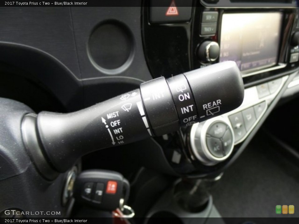 Blue/Black Interior Controls for the 2017 Toyota Prius c Two #118902431