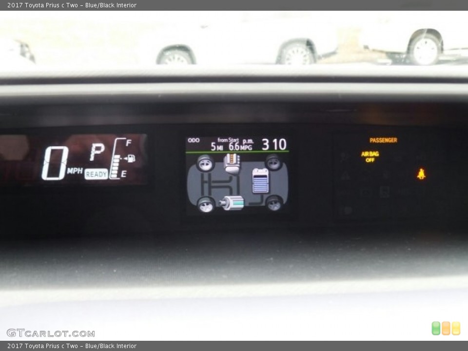 Blue/Black Interior Gauges for the 2017 Toyota Prius c Two #118902444
