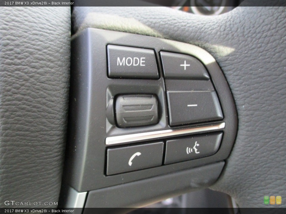 Black Interior Controls for the 2017 BMW X3 xDrive28i #118902449