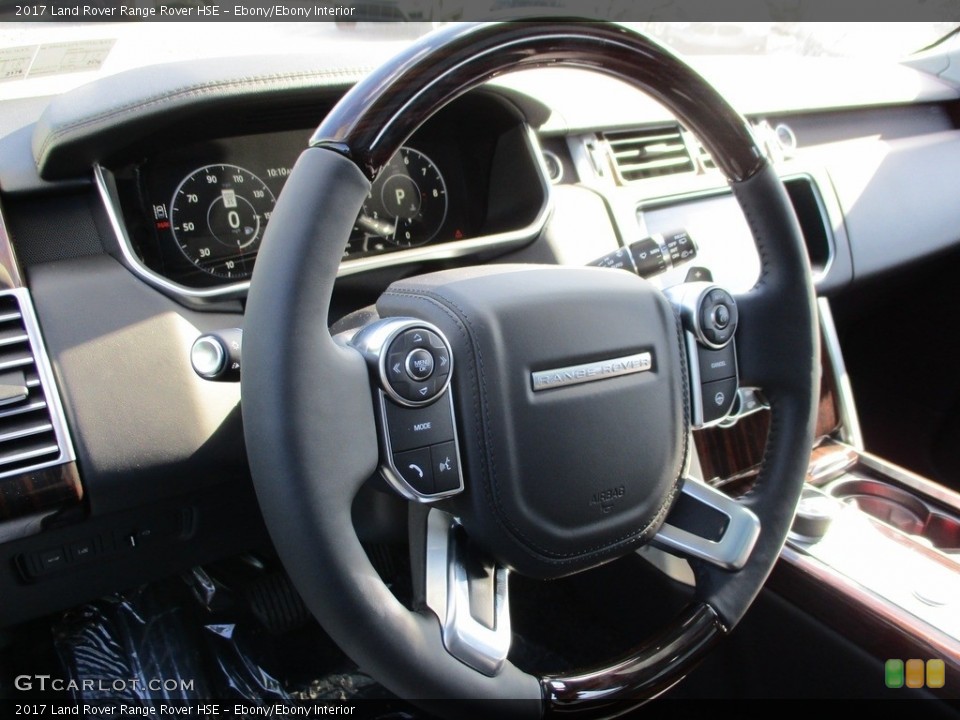 Ebony/Ebony Interior Steering Wheel for the 2017 Land Rover Range Rover HSE #118909493