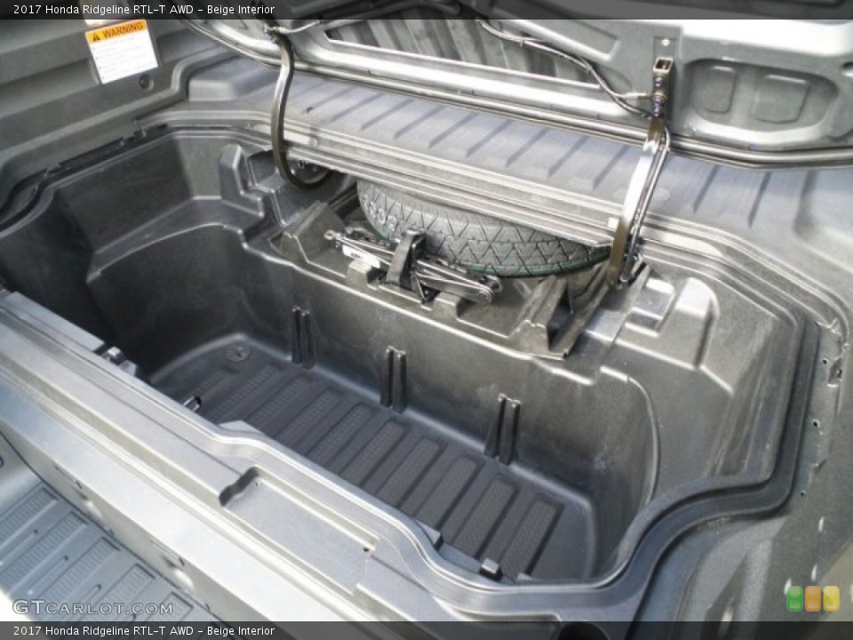 Beige Interior Trunk for the 2017 Honda Ridgeline RTL-T AWD #118913525
