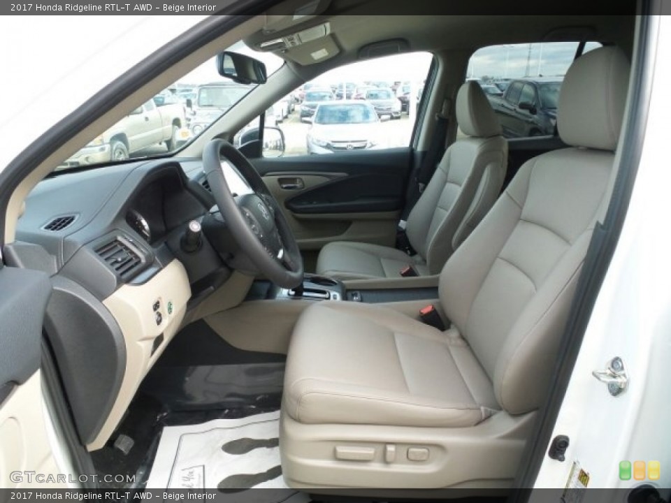 Beige 2017 Honda Ridgeline Interiors