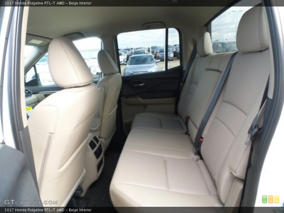 Beige Interior Rear Seat for the 2017 Honda Ridgeline RTL-T AWD #118913621