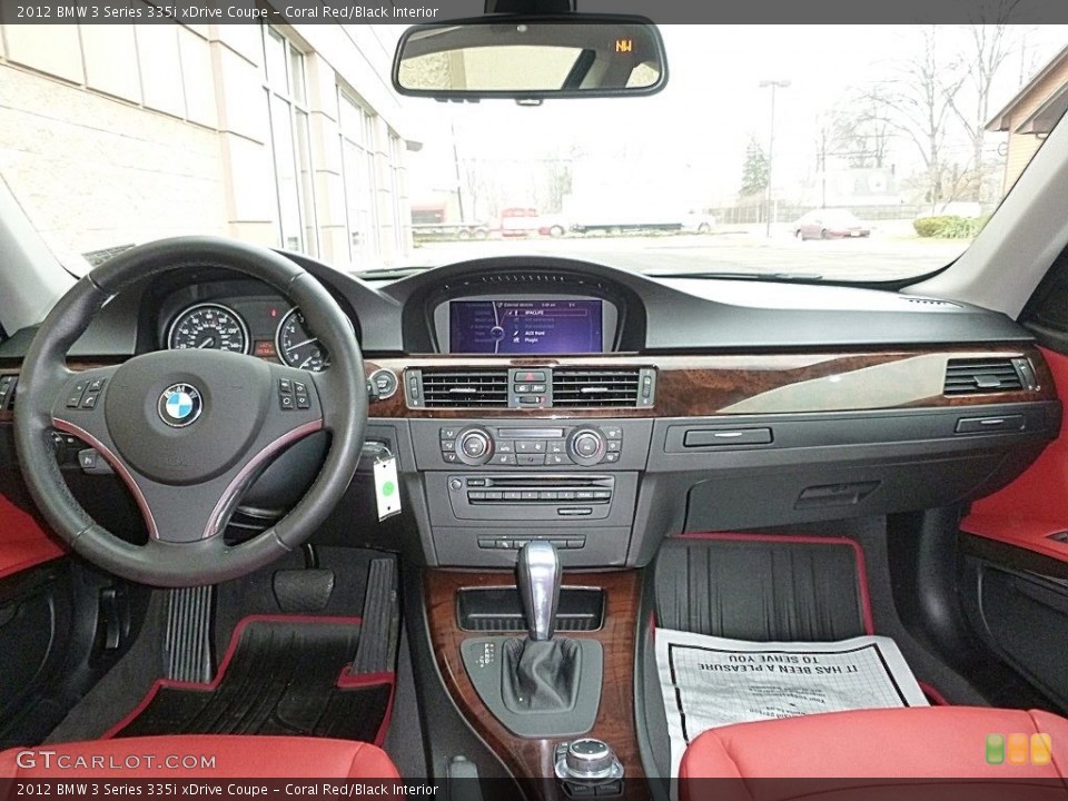 Coral Red/Black Interior Dashboard for the 2012 BMW 3 Series 335i xDrive Coupe #118914413