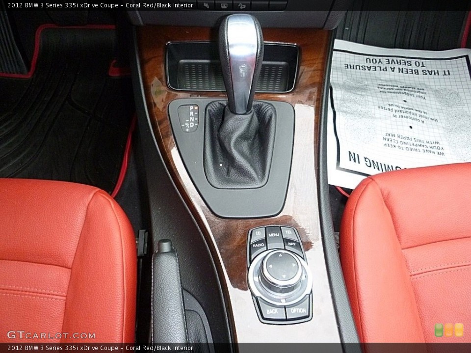 Coral Red/Black Interior Transmission for the 2012 BMW 3 Series 335i xDrive Coupe #118914524