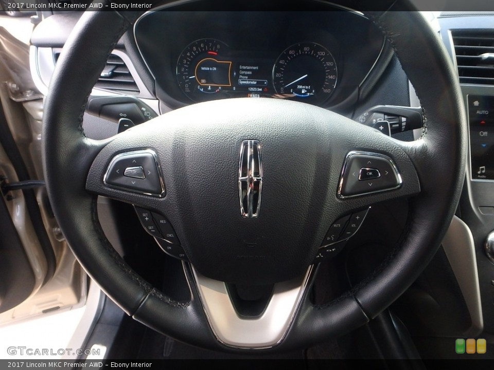 Ebony Interior Steering Wheel for the 2017 Lincoln MKC Premier AWD #118915556