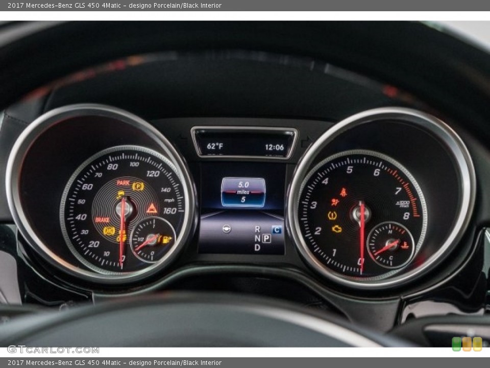designo Porcelain/Black Interior Gauges for the 2017 Mercedes-Benz GLS 450 4Matic #118921205