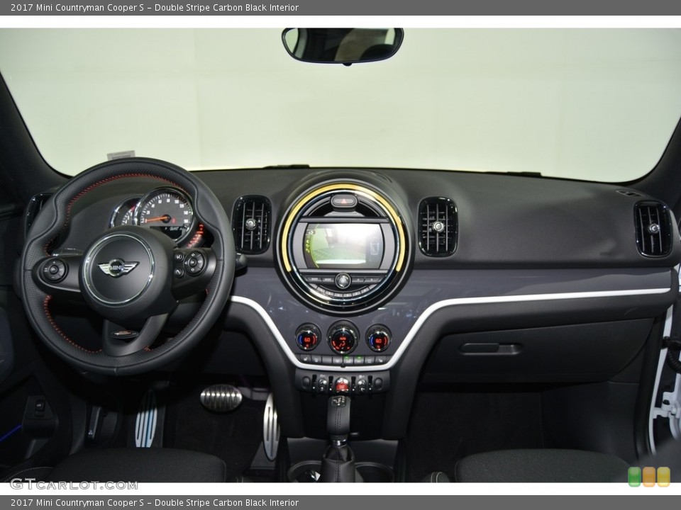 Double Stripe Carbon Black Interior Dashboard for the 2017 Mini Countryman Cooper S #118922258