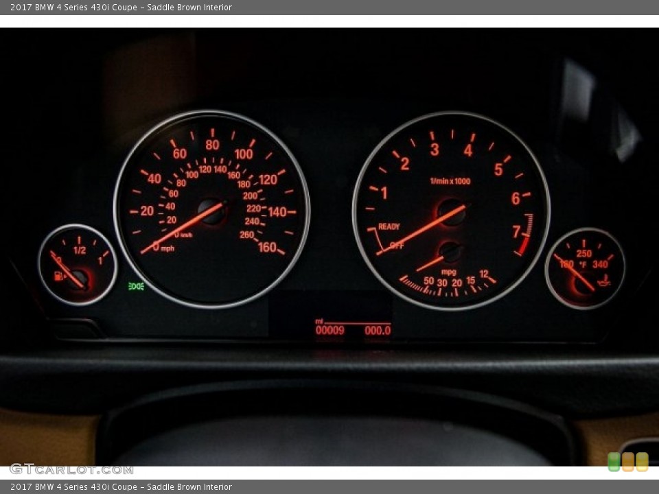 Saddle Brown Interior Gauges for the 2017 BMW 4 Series 430i Coupe #118923119
