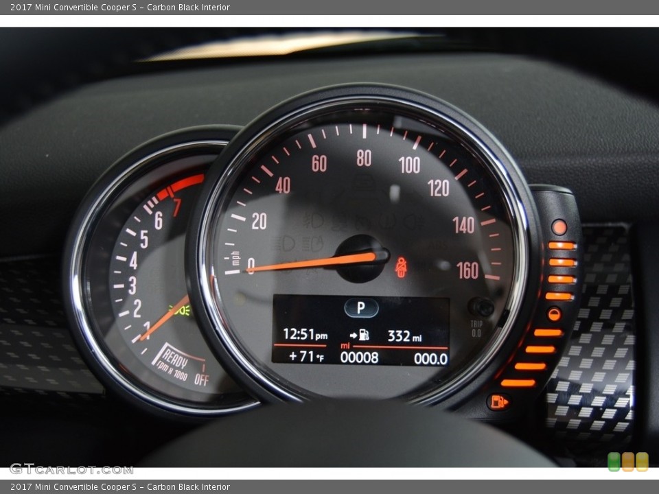 Carbon Black Interior Gauges for the 2017 Mini Convertible Cooper S #118923917