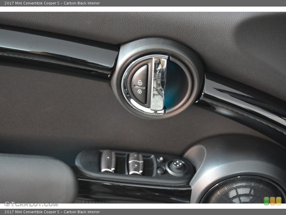 Carbon Black Interior Controls for the 2017 Mini Convertible Cooper S #118924469