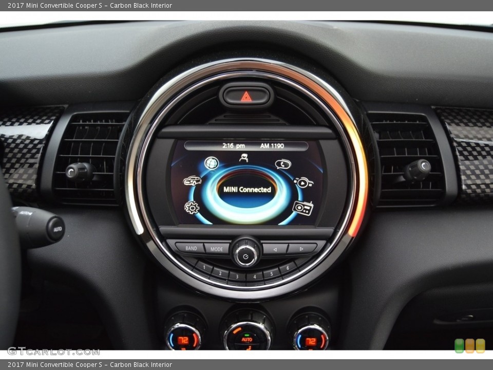 Carbon Black Interior Controls for the 2017 Mini Convertible Cooper S #118924583