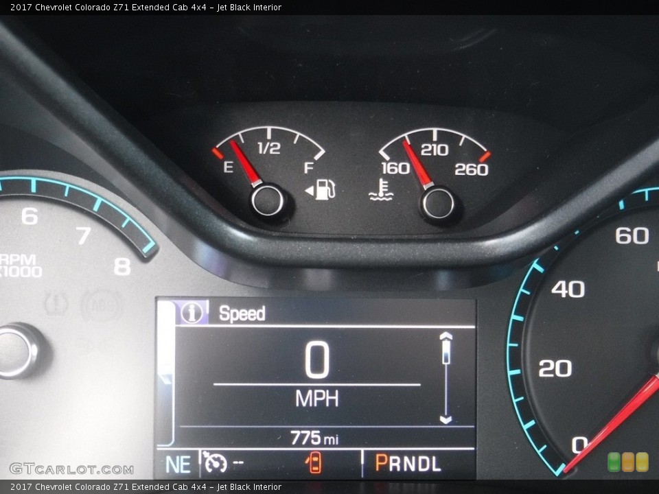 Jet Black Interior Gauges for the 2017 Chevrolet Colorado Z71 Extended Cab 4x4 #118926215