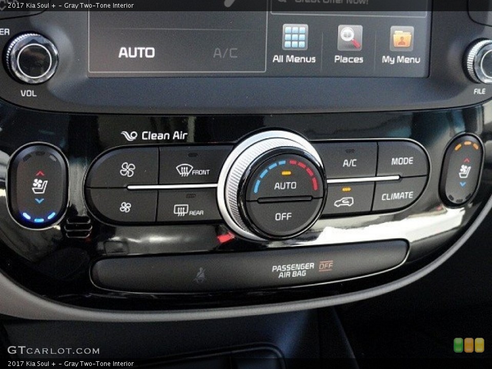 Gray Two-Tone Interior Controls for the 2017 Kia Soul + #118932403