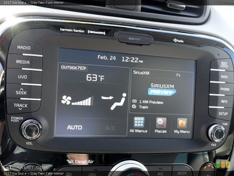 Gray Two-Tone Interior Controls for the 2017 Kia Soul + #118932442