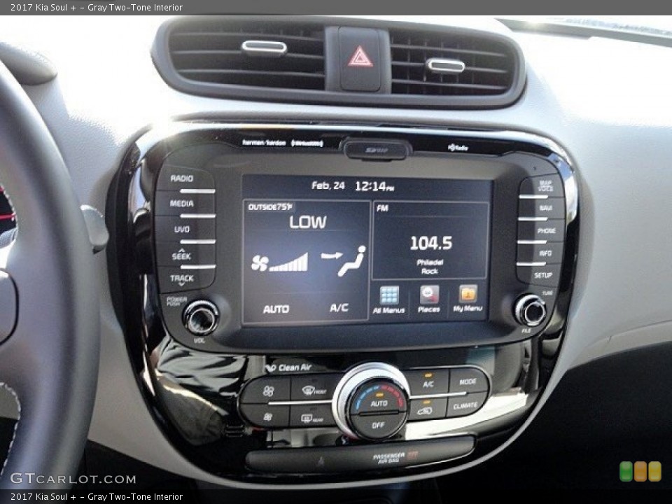 Gray Two-Tone Interior Controls for the 2017 Kia Soul + #118935610