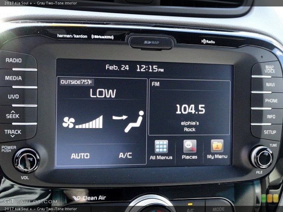Gray Two-Tone Interior Controls for the 2017 Kia Soul + #118935643