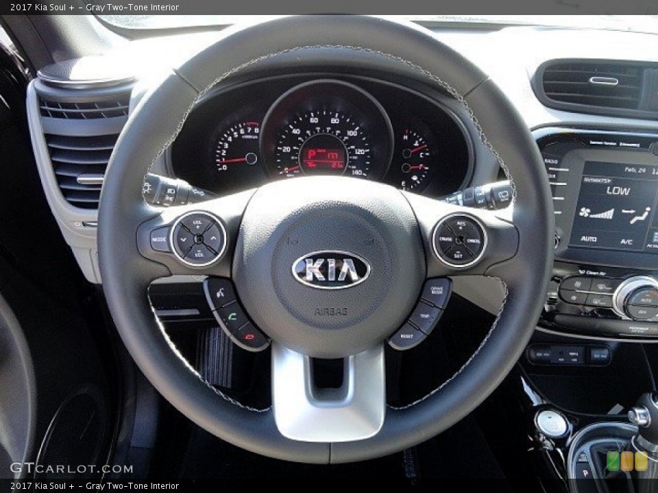 Gray Two-Tone Interior Steering Wheel for the 2017 Kia Soul + #118935688