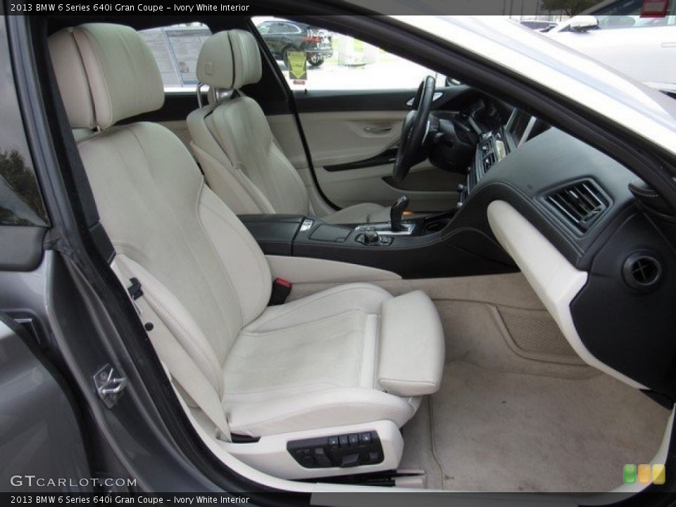 Ivory White Interior Front Seat for the 2013 BMW 6 Series 640i Gran Coupe #118936507