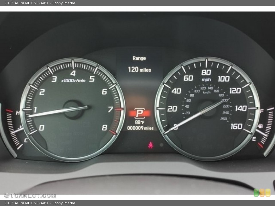 Ebony Interior Gauges for the 2017 Acura MDX SH-AWD #118938001