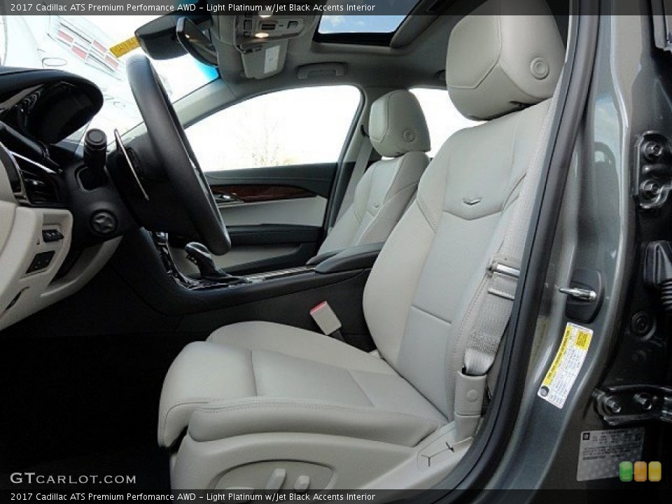 Light Platinum w/Jet Black Accents Interior Front Seat for the 2017 Cadillac ATS Premium Perfomance AWD #118939513