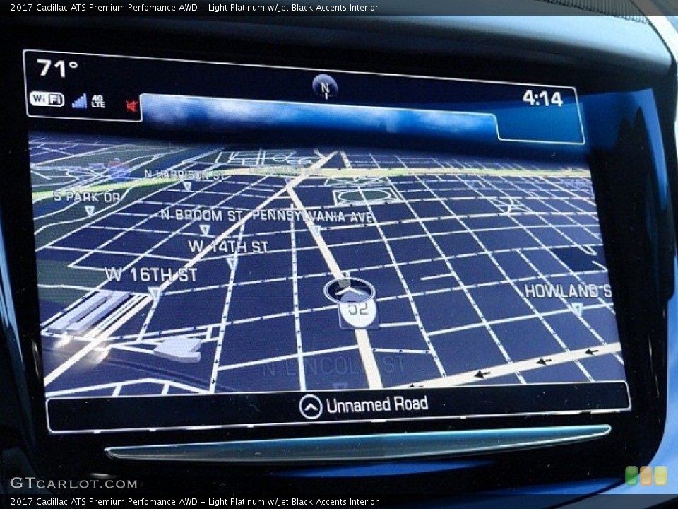 Light Platinum w/Jet Black Accents Interior Navigation for the 2017 Cadillac ATS Premium Perfomance AWD #118939630