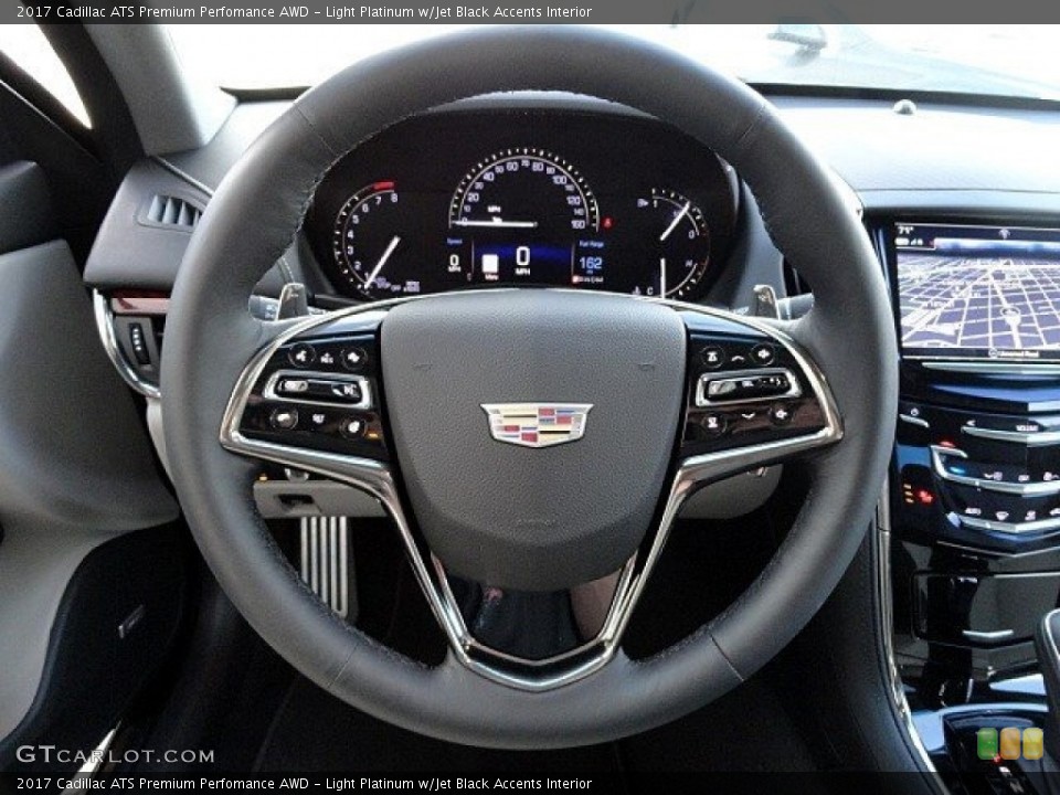 Light Platinum w/Jet Black Accents Interior Steering Wheel for the 2017 Cadillac ATS Premium Perfomance AWD #118939681