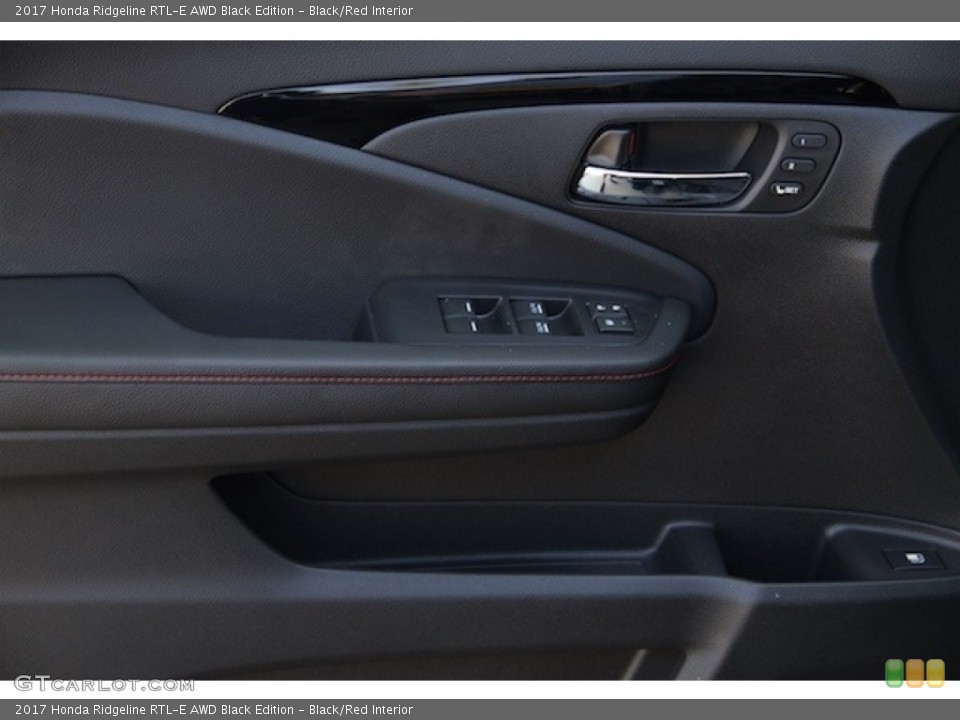 Black/Red Interior Door Panel for the 2017 Honda Ridgeline RTL-E AWD Black Edition #118945447