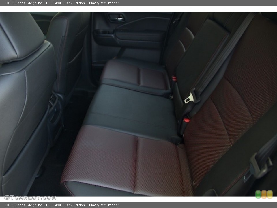 Black/Red Interior Rear Seat for the 2017 Honda Ridgeline RTL-E AWD Black Edition #118945549