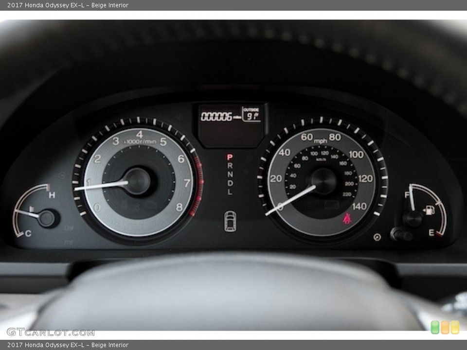 Beige Interior Gauges for the 2017 Honda Odyssey EX-L #118946158