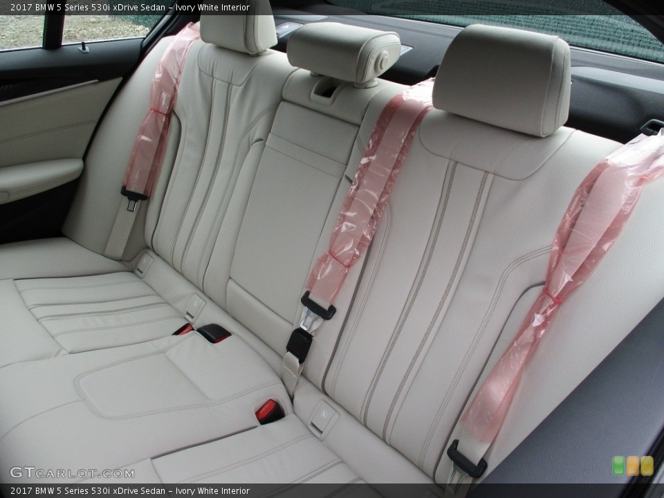 Ivory White Interior Rear Seat for the 2017 BMW 5 Series 530i xDrive Sedan #118954034