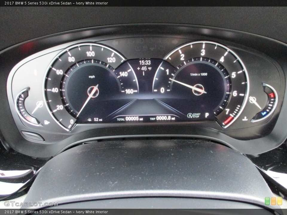Ivory White Interior Gauges for the 2017 BMW 5 Series 530i xDrive Sedan #118954208