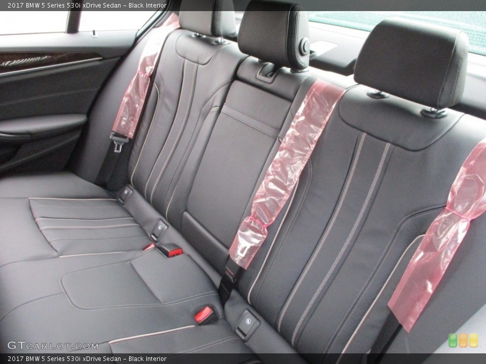 Black Interior Rear Seat for the 2017 BMW 5 Series 530i xDrive Sedan #118956491