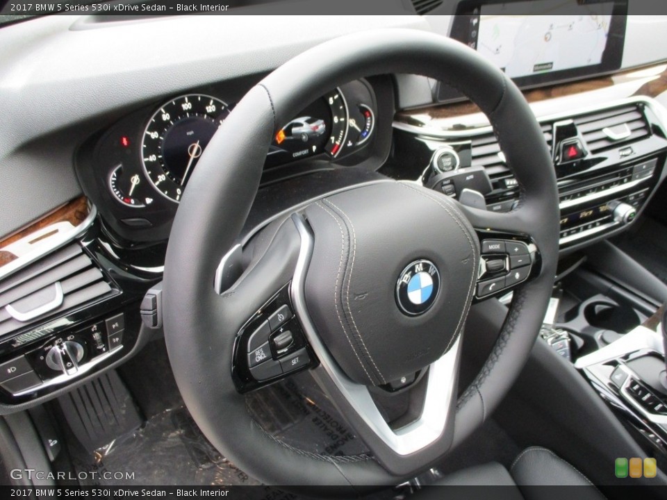 Black Interior Steering Wheel for the 2017 BMW 5 Series 530i xDrive Sedan #118956515
