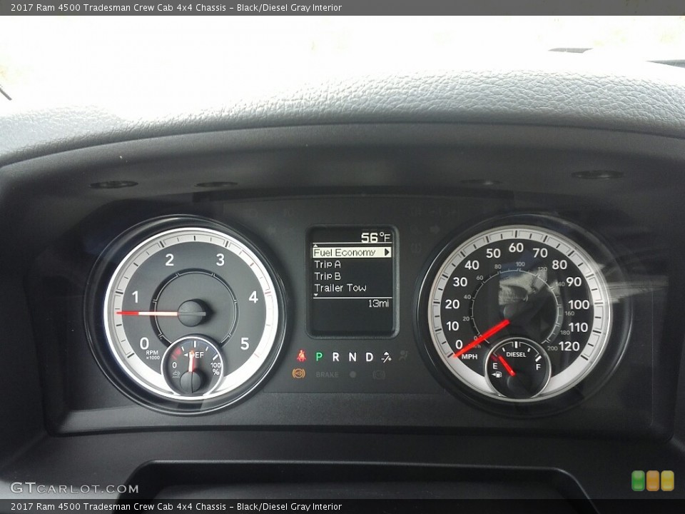 Black/Diesel Gray Interior Gauges for the 2017 Ram 4500 Tradesman Crew Cab 4x4 Chassis #118956848