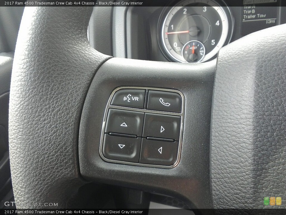 Black/Diesel Gray Interior Controls for the 2017 Ram 4500 Tradesman Crew Cab 4x4 Chassis #118956884