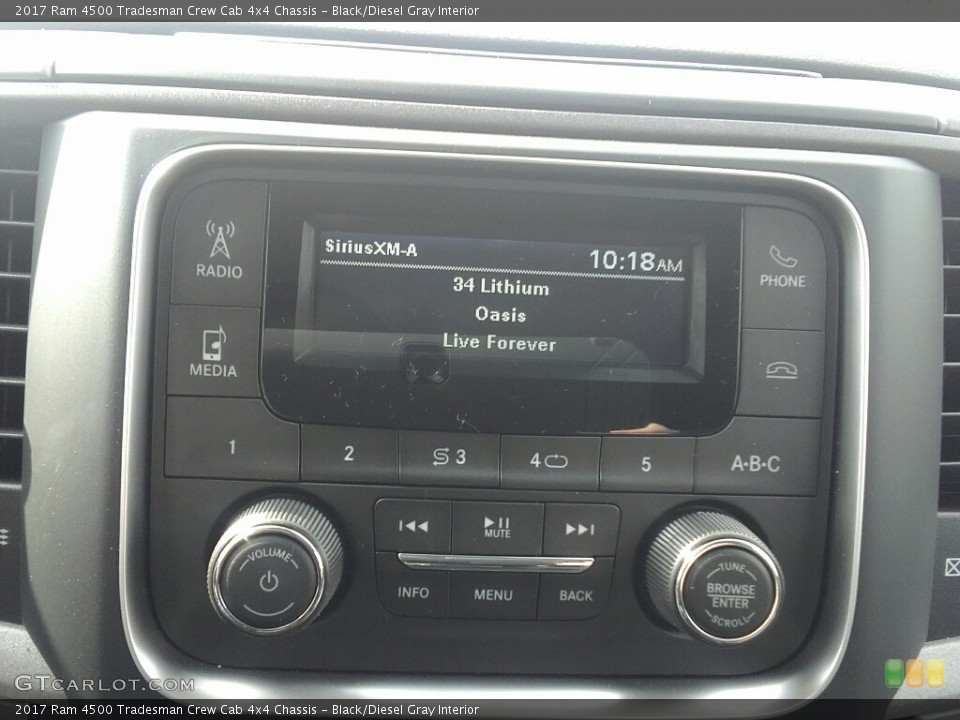 Black/Diesel Gray Interior Audio System for the 2017 Ram 4500 Tradesman Crew Cab 4x4 Chassis #118956977