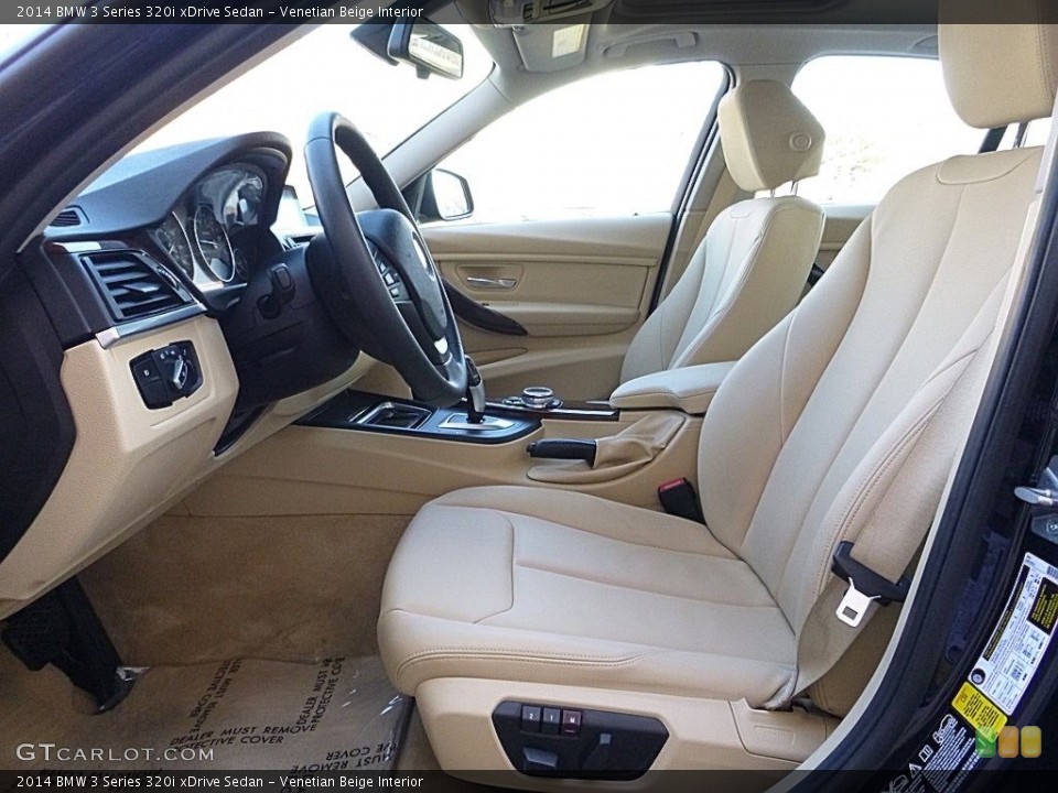 Venetian Beige Interior Front Seat for the 2014 BMW 3 Series 320i xDrive Sedan #118958183