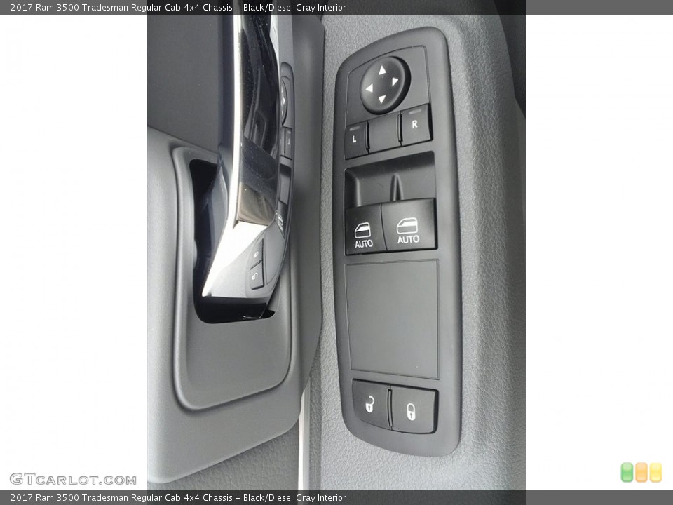 Black/Diesel Gray Interior Controls for the 2017 Ram 3500 Tradesman Regular Cab 4x4 Chassis #118958498