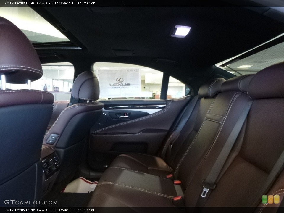 Black/Saddle Tan Interior Rear Seat for the 2017 Lexus LS 460 AWD #118961537