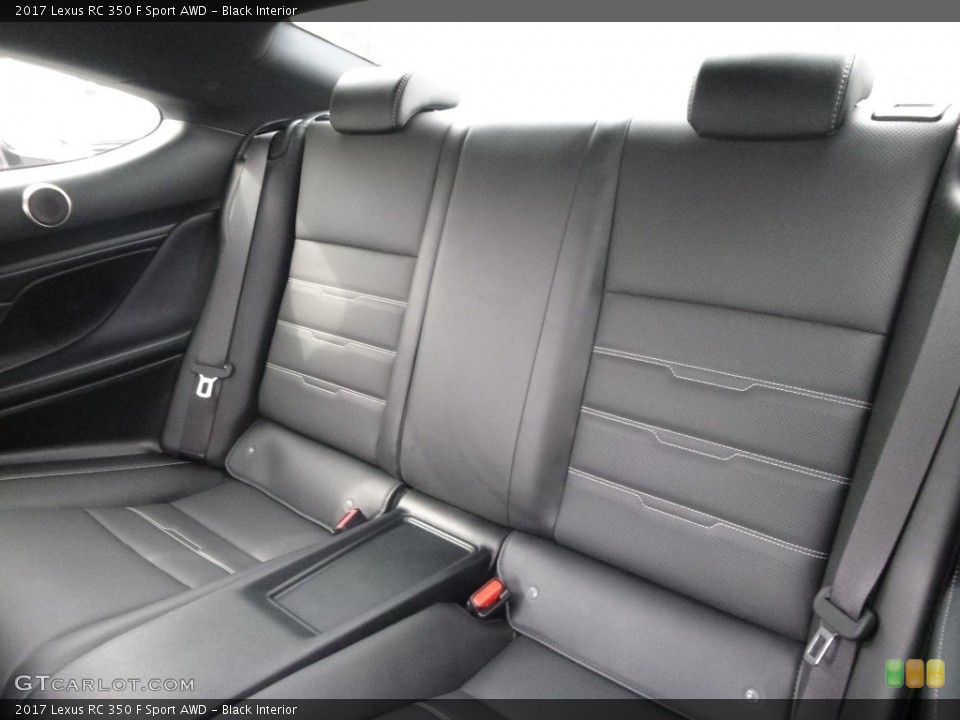 Black Interior Rear Seat for the 2017 Lexus RC 350 F Sport AWD #118962242
