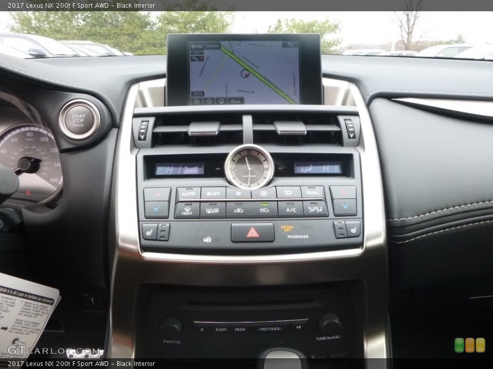 Black Interior Controls for the 2017 Lexus NX 200t F Sport AWD #118962563