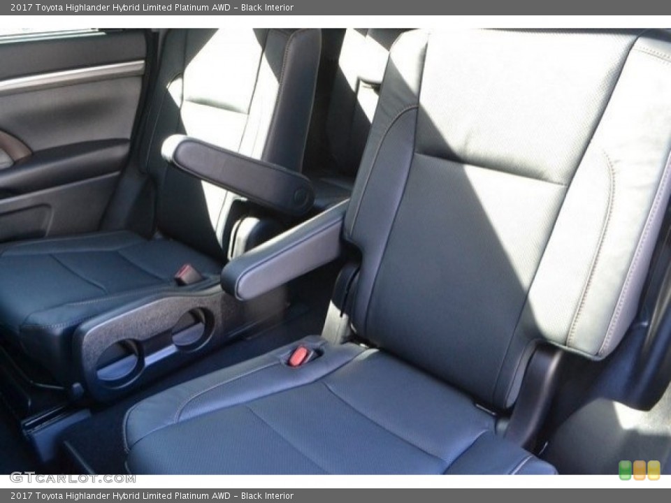 Black Interior Rear Seat for the 2017 Toyota Highlander Hybrid Limited Platinum AWD #118967550