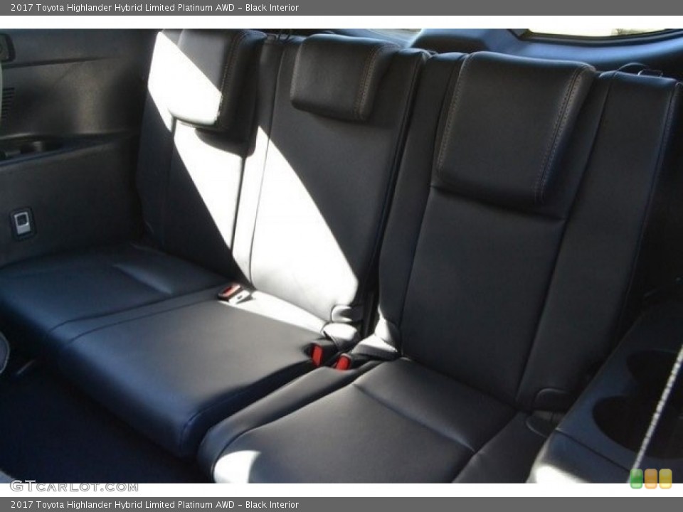 Black Interior Rear Seat for the 2017 Toyota Highlander Hybrid Limited Platinum AWD #118967569