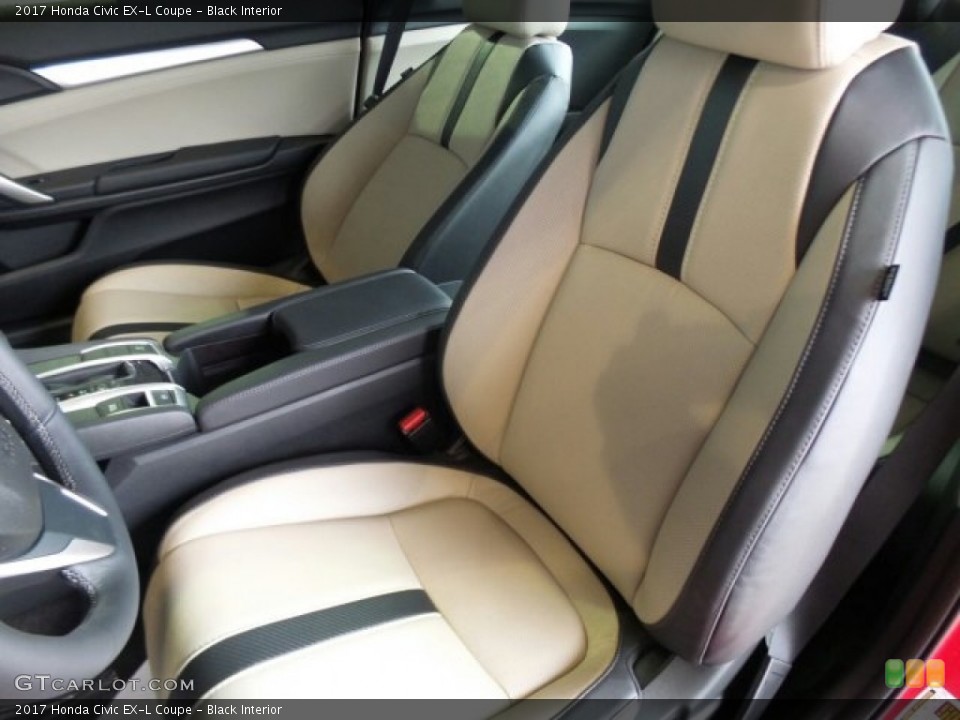 Black Interior Front Seat for the 2017 Honda Civic EX-L Coupe #118968519