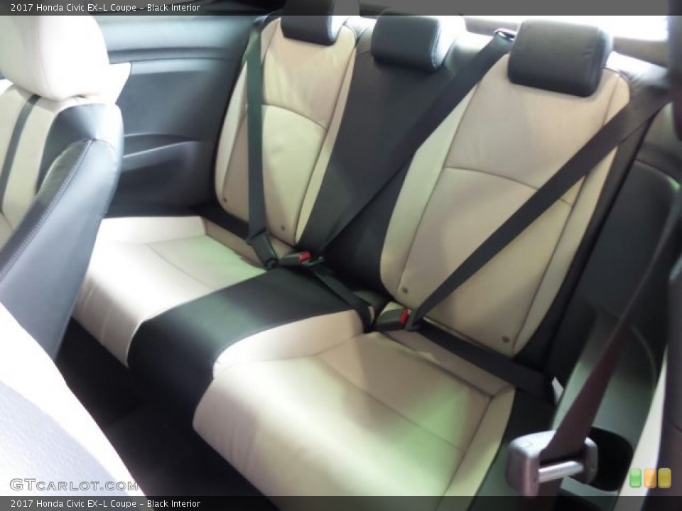 Black Interior Rear Seat for the 2017 Honda Civic EX-L Coupe #118968537